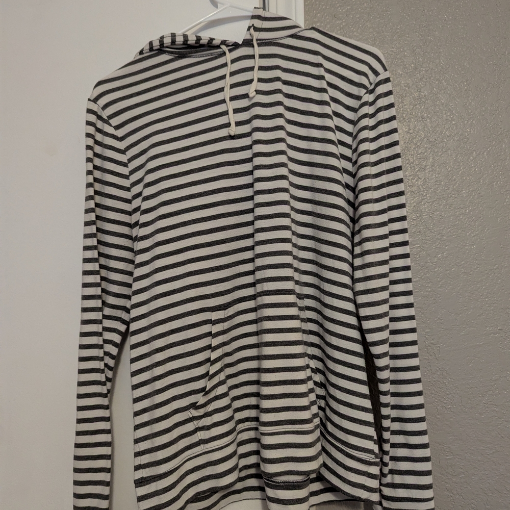 Women's Old Navy Striped Black and White Hoodie LG